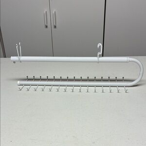White Multi-Hook Tie Pull out rack